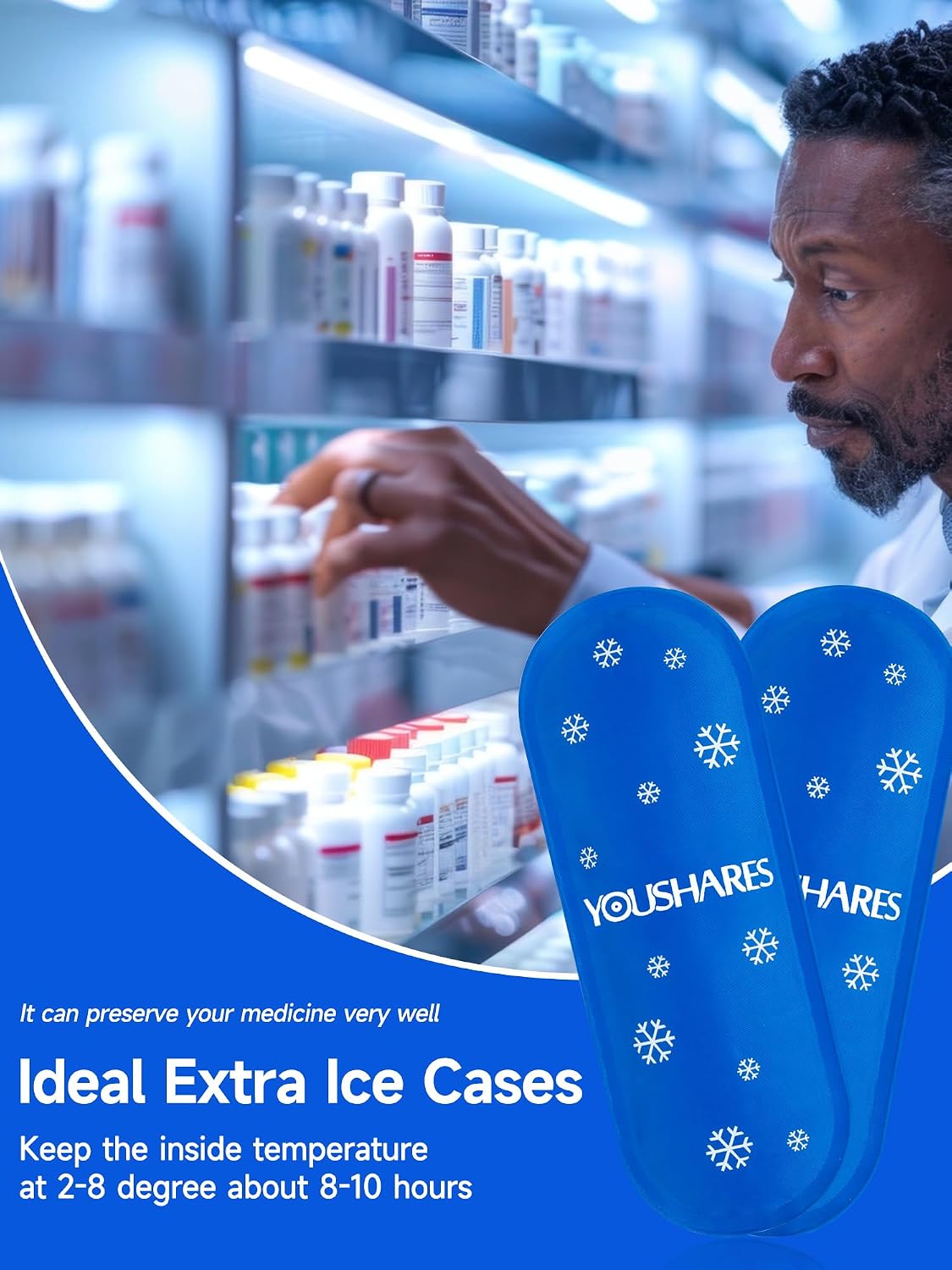 Insulin Cooler Travel Case TSA Approved Medication Diabetic Supplies Cooler For Travel Refrigerated Medicine Organizer Bag With 2 Ice Pack