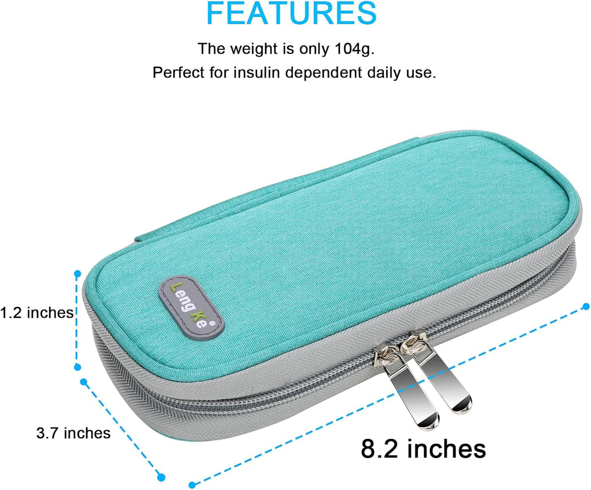 Insulin Cooler Travel Case TSA Approved Medication Diabetic Supplies Cooler For Travel Refrigerated Medicine Organizer Bag With 2 Ice Pack