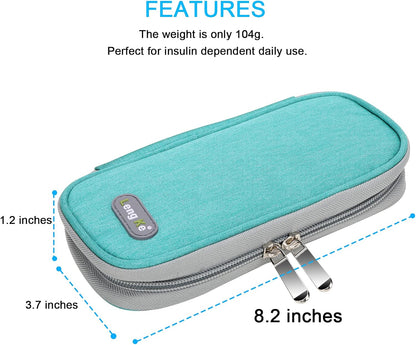 Insulin Cooler Travel Case TSA Approved Medication Diabetic Supplies Cooler For Travel Refrigerated Medicine Organizer Bag With 2 Ice Pack