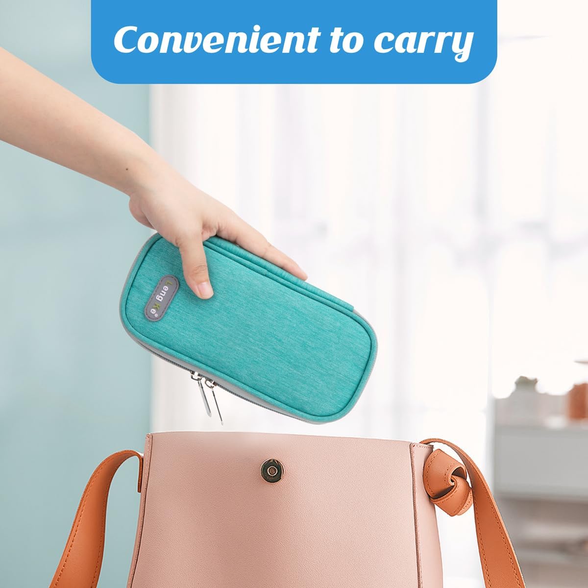 Insulin Cooler Travel Case TSA Approved Medication Diabetic Supplies Cooler For Travel Refrigerated Medicine Organizer Bag With 2 Ice Pack