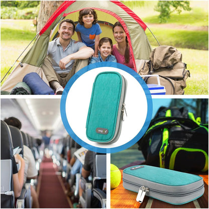 Insulin Cooler Travel Case TSA Approved Medication Diabetic Supplies Cooler For Travel Refrigerated Medicine Organizer Bag With 2 Ice Pack