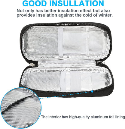 Insulin Cooler Travel Case TSA Approved Medication Diabetic Supplies Cooler For Travel Refrigerated Medicine Organizer Bag With 2 Ice Pack