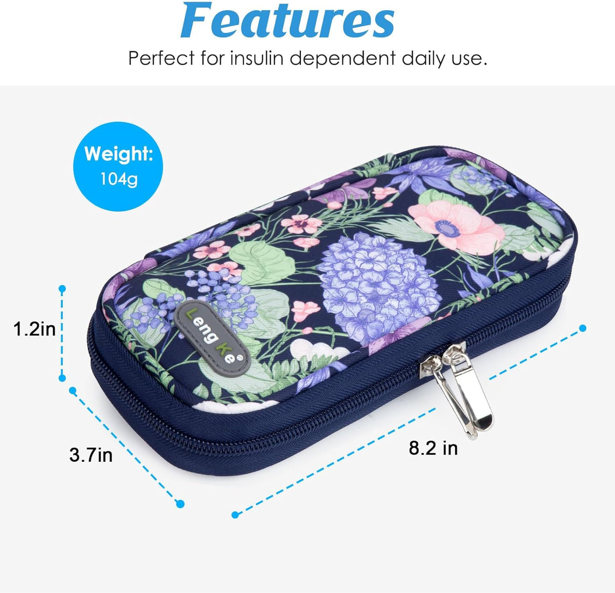 Insulin Cooler Travel Case TSA Approved Medication Diabetic Supplies Cooler For Travel Refrigerated Medicine Organizer Bag With 2 Ice Pack