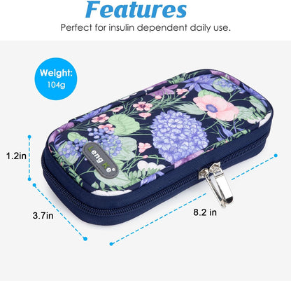 Insulin Cooler Travel Case TSA Approved Medication Diabetic Supplies Cooler For Travel Refrigerated Medicine Organizer Bag With 2 Ice Pack