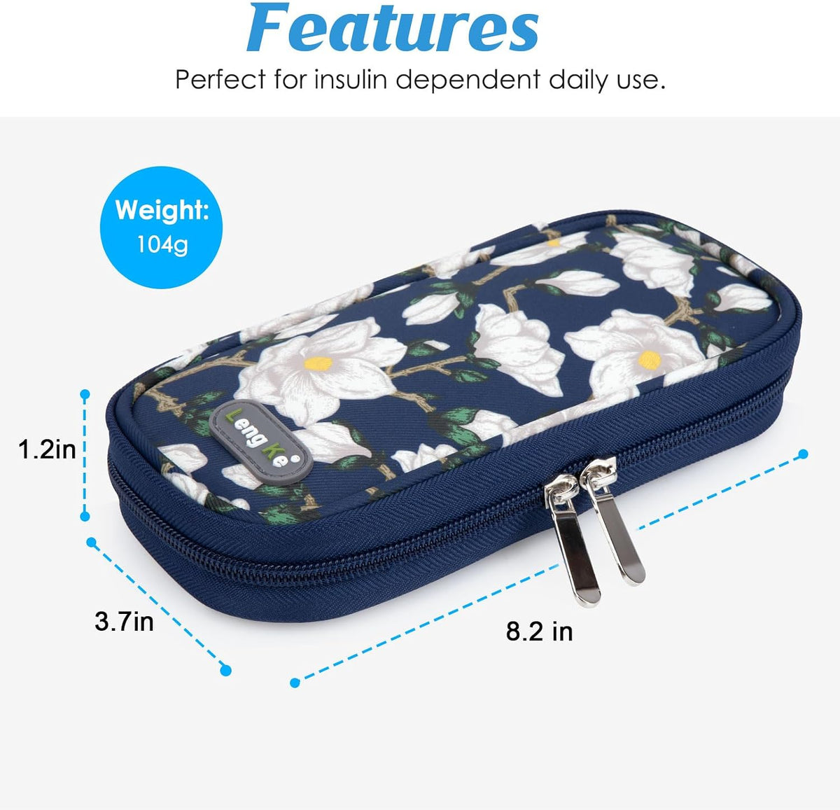 Insulin Cooler Travel Case TSA Approved Medication Diabetic Supplies Cooler For Travel Refrigerated Medicine Organizer Bag With 2 Ice Pack