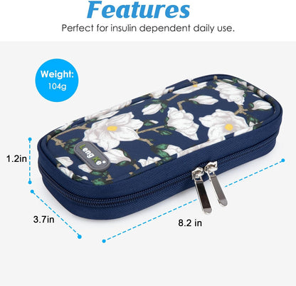 Insulin Cooler Travel Case TSA Approved Medication Diabetic Supplies Cooler For Travel Refrigerated Medicine Organizer Bag With 2 Ice Pack