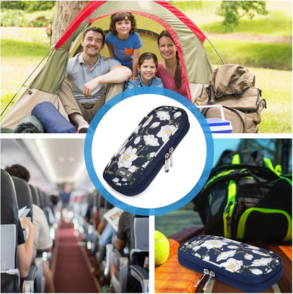 Insulin Cooler Travel Case TSA Approved Medication Diabetic Supplies Cooler For Travel Refrigerated Medicine Organizer Bag With 2 Ice Pack