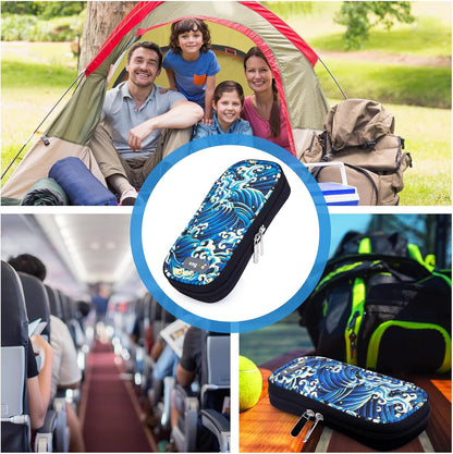 Insulin Cooler Travel Case TSA Approved Medication Diabetic Supplies Cooler For Travel Refrigerated Medicine Organizer Bag With 2 Ice Pack