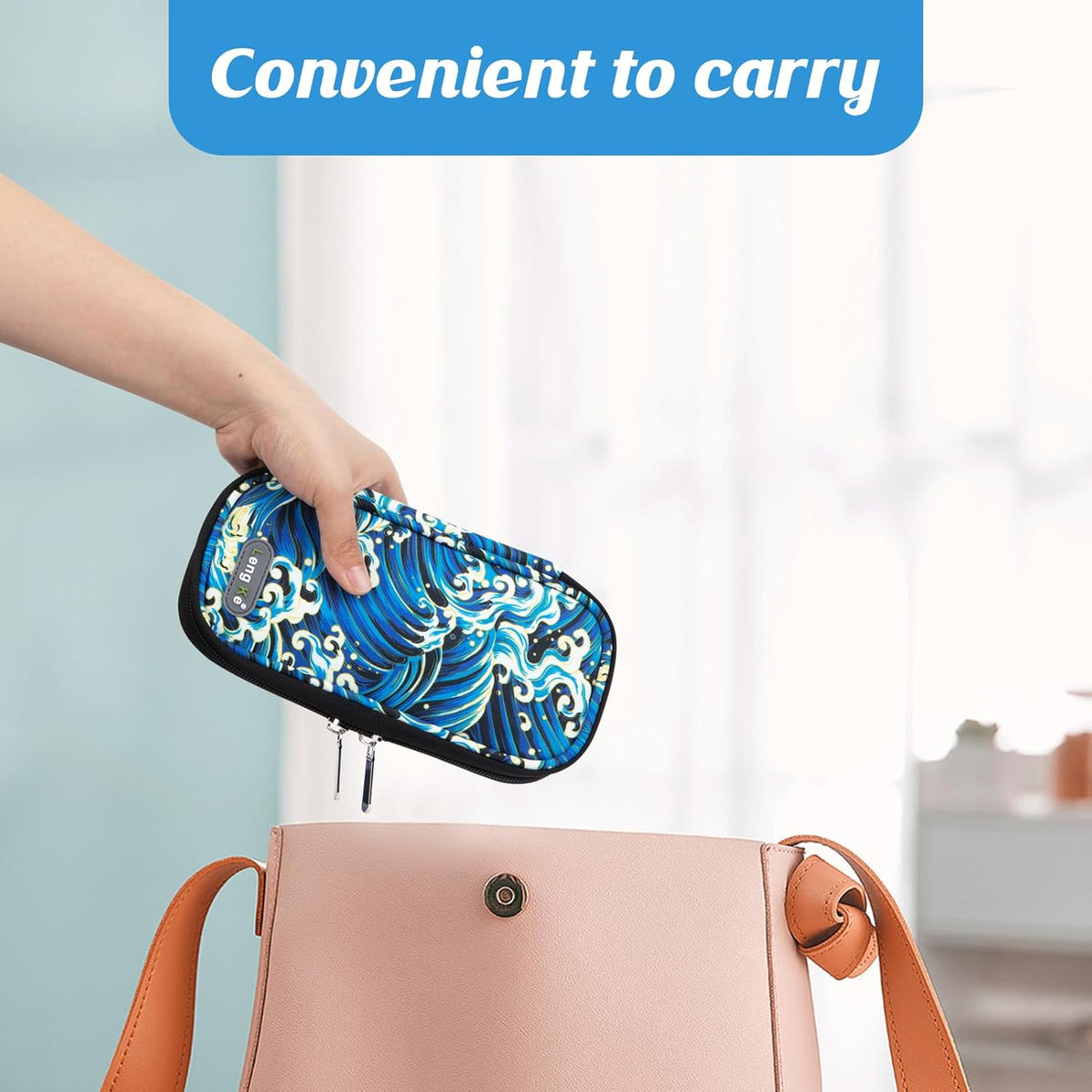 Insulin Cooler Travel Case TSA Approved Medication Diabetic Supplies Cooler For Travel Refrigerated Medicine Organizer Bag With 2 Ice Pack