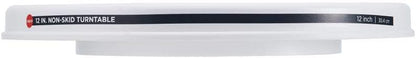 Basics Non-Skid Pantry Cabinet Lazy Susan Turntable, 12-Inch, White/Gray, 1 Count (Pack of 1)