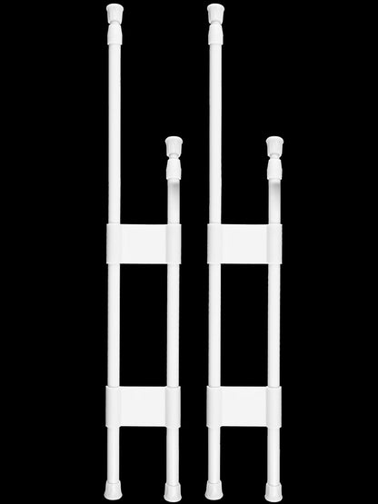 2 Sets Rv Refrigerator Bars Adjustable Rods, 11.8-19.7 Inch, White