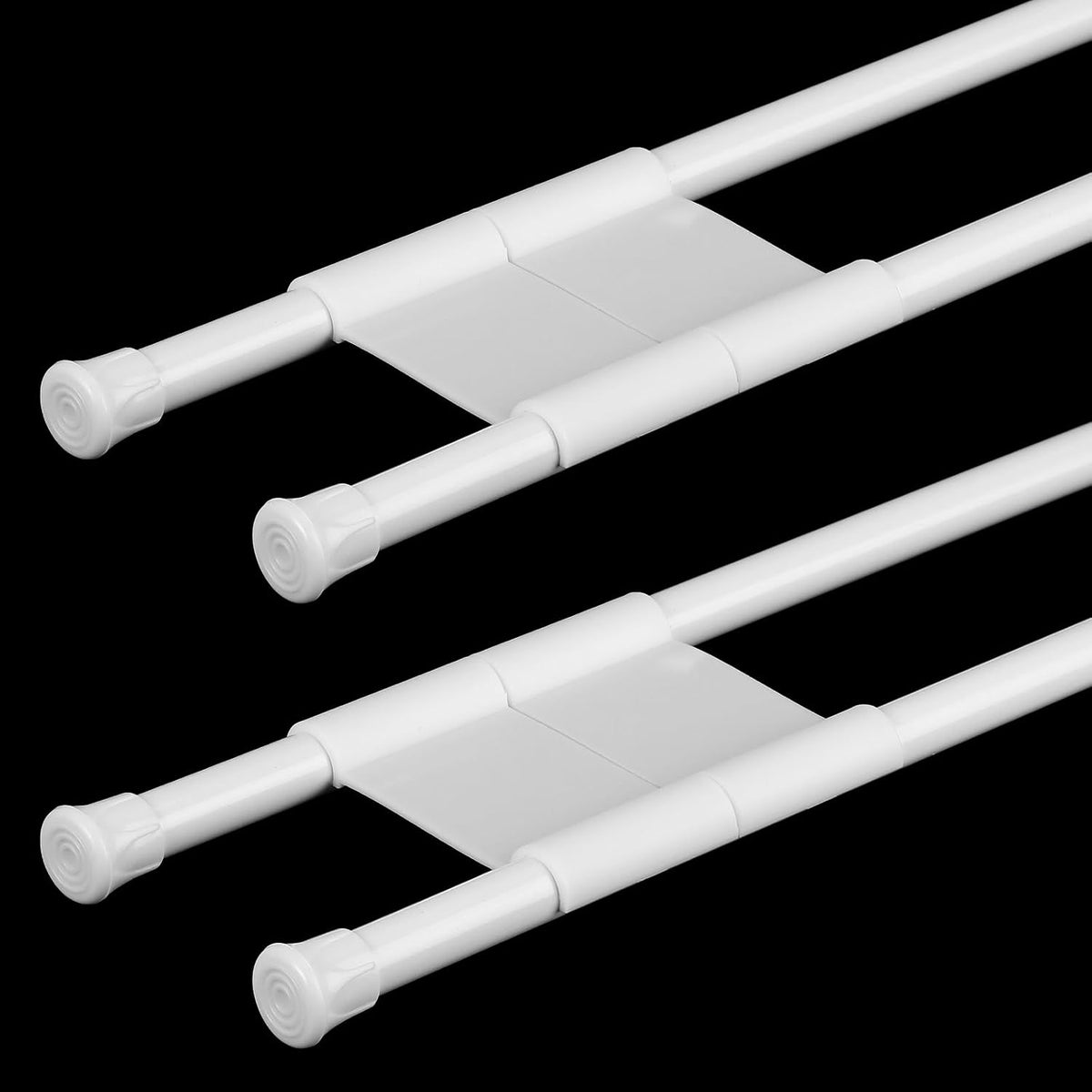 2 Sets Rv Refrigerator Bars Adjustable Rods, 11.8-19.7 Inch, White
