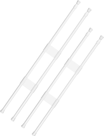 2 Sets Rv Refrigerator Bars Adjustable Rods, 11.8-19.7 Inch, White