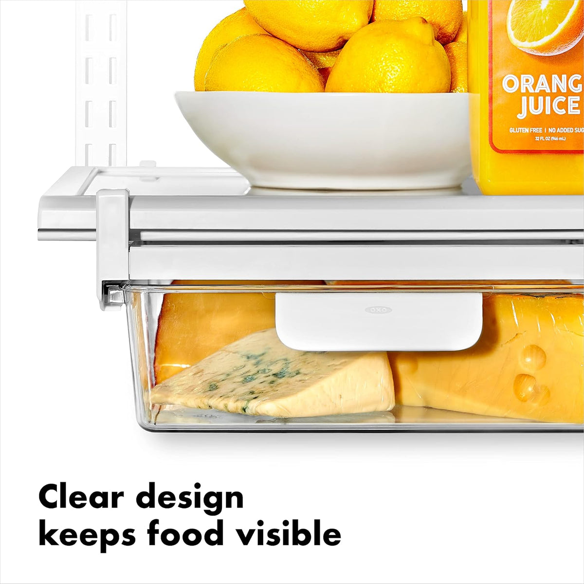 Good Grips Fridge Undershelf Drawer 14 in - for Deli Meat, Cheese, Produce and More