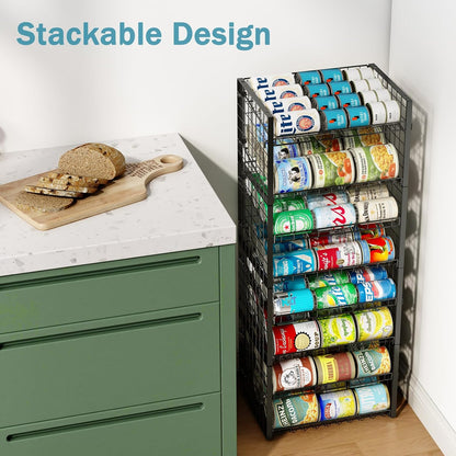 Stackable Can Rack Organizer, Adjustable Can Holder for Pantry