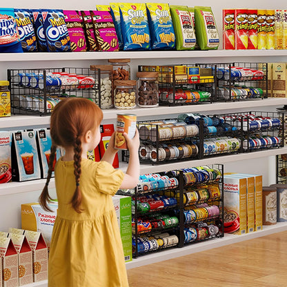 Stackable Can Rack Organizer, Adjustable Can Holder for Pantry