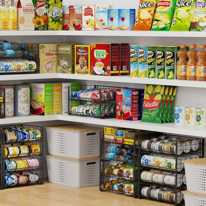 Stackable Can Rack Organizer, Adjustable Can Holder for Pantry