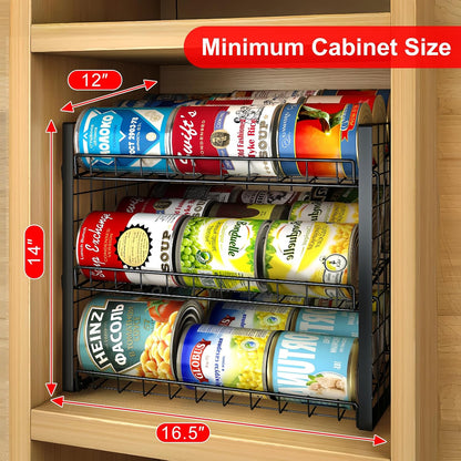 Stackable Can Rack Organizer, Adjustable Can Holder for Pantry