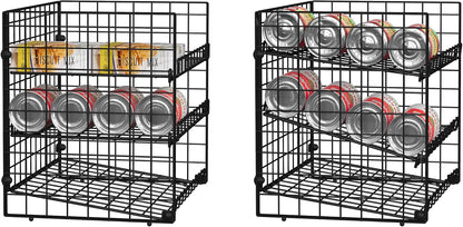 Stackable Can Rack Organizer, Adjustable Can Holder for Pantry