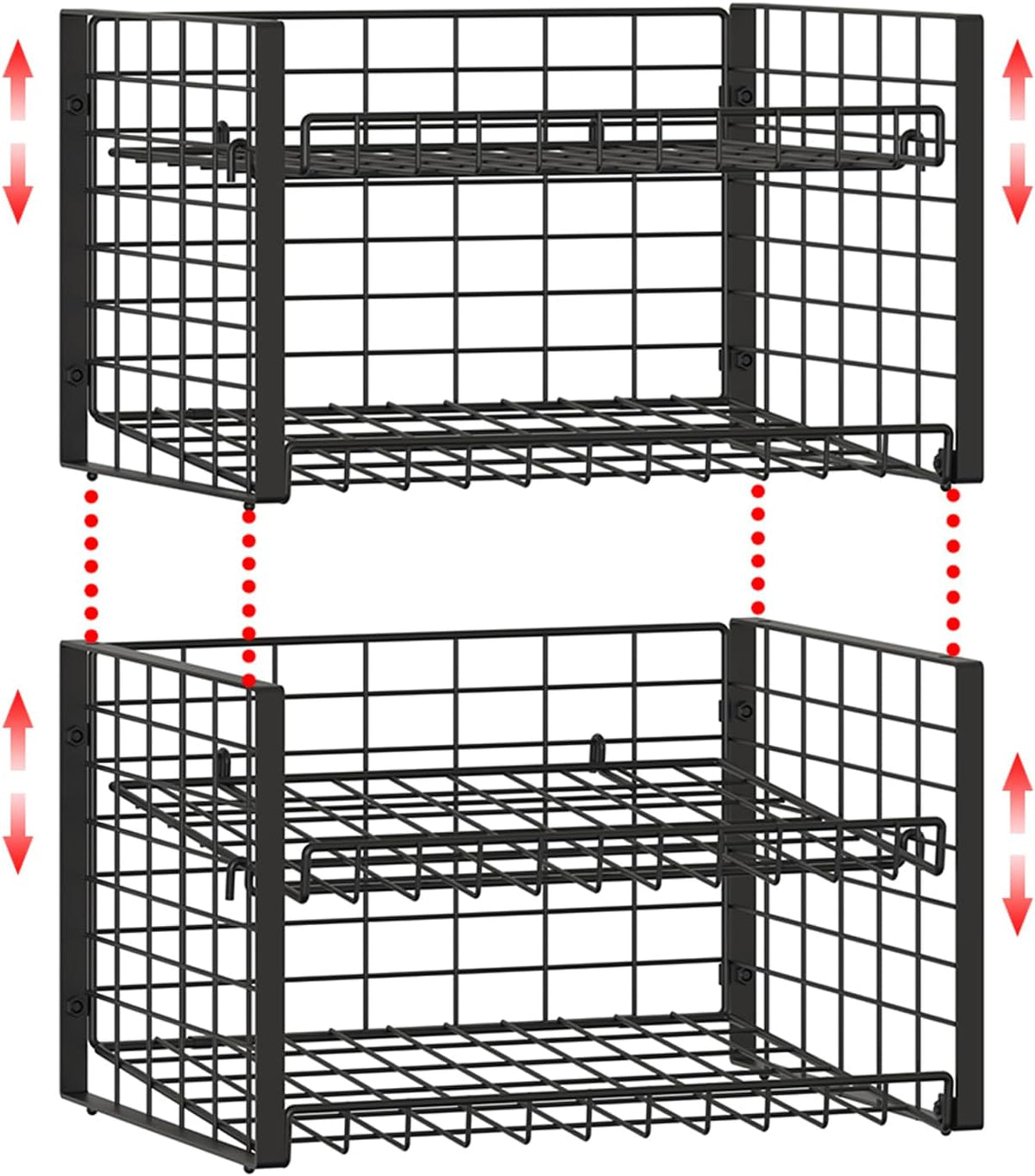 Stackable Can Rack Organizer, Adjustable Can Holder for Pantry