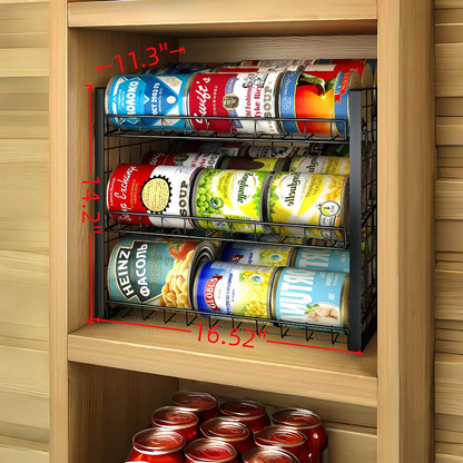 Stackable Can Rack Organizer, Adjustable Can Holder for Pantry