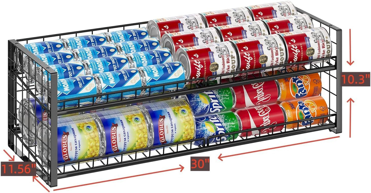 Stackable Can Rack Organizer, Adjustable Can Holder for Pantry