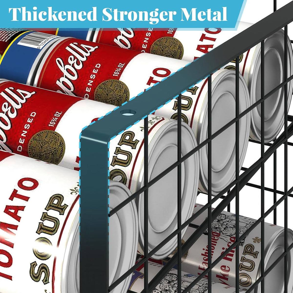 Stackable Can Rack Organizer, Adjustable Can Holder for Pantry