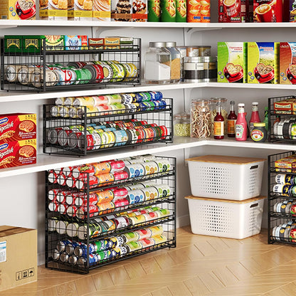 Stackable Can Rack Organizer, Adjustable Can Holder for Pantry