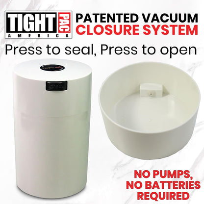 COFFEEVAC 1 LB Airtight Coffee Bean Storage Container, Patented Vacuum Seal, Coffee Grounds Container, 1.85L, Smell Proof, Black Cap and Body