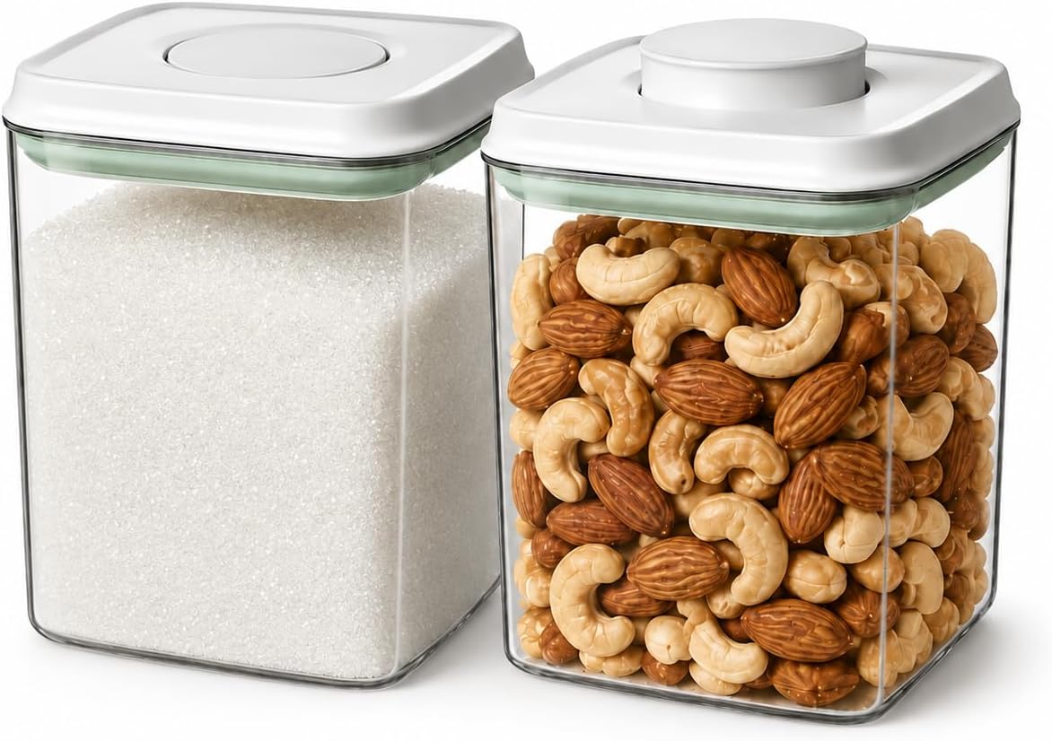 2.8 Qt Airtight Food Storage Container with Clear Stackable Pop Lid