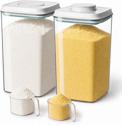 2.8 Qt Airtight Food Storage Container with Clear Stackable Pop Lid