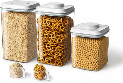2.8 Qt Airtight Food Storage Container with Clear Stackable Pop Lid