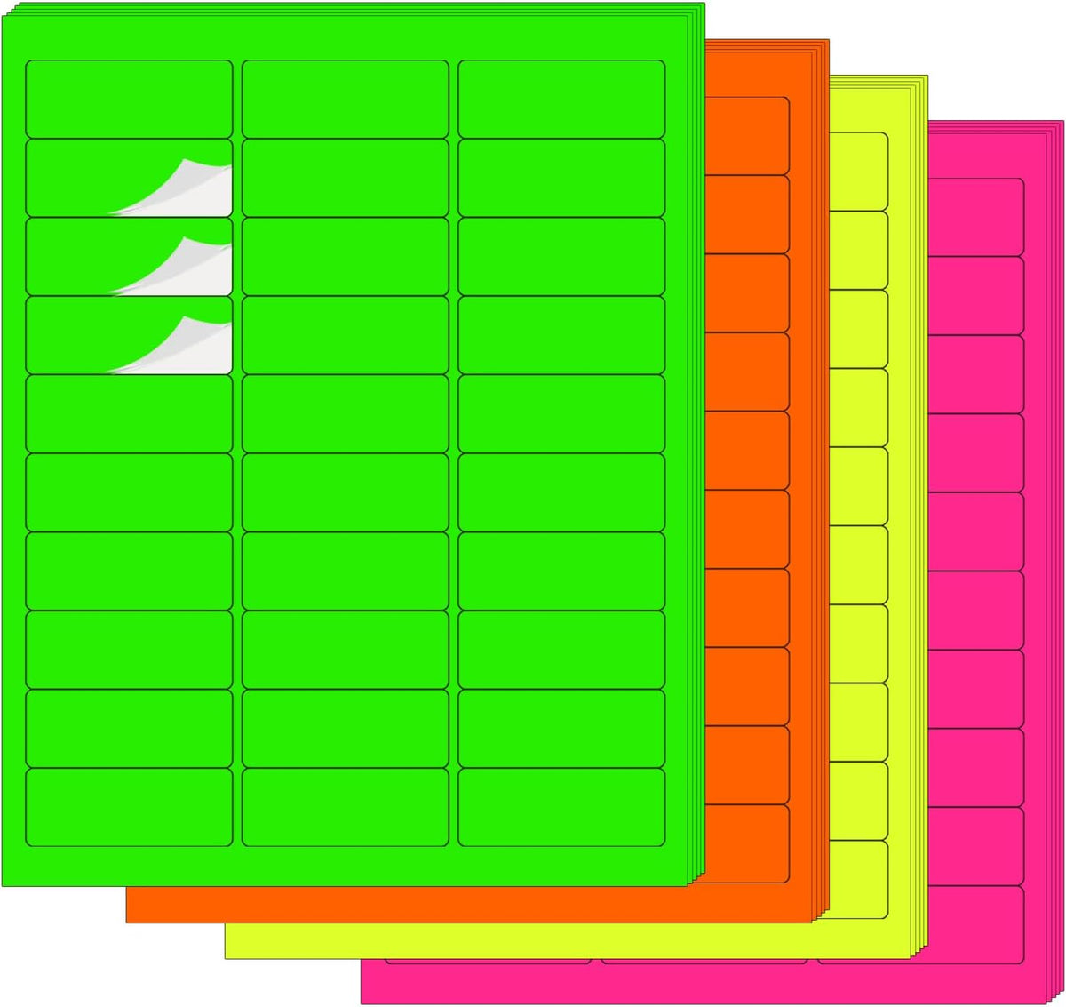 Transparent Stickers Labels - 1" x 2-5/8" Clear Address Labels Mailing Stickers for Laser/Inkjet Printer 8.5"×11"- 20 Sheet/ 600 Label