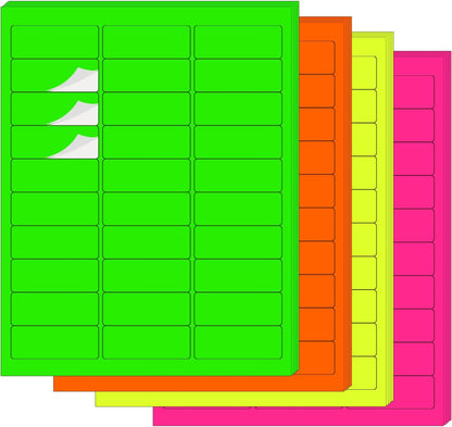 Transparent Stickers Labels - 1" x 2-5/8" Clear Address Labels Mailing Stickers for Laser/Inkjet Printer 8.5"×11"- 20 Sheet/ 600 Label