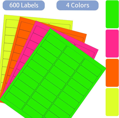 Transparent Stickers Labels - 1" x 2-5/8" Clear Address Labels Mailing Stickers for Laser/Inkjet Printer 8.5"×11"- 20 Sheet/ 600 Label