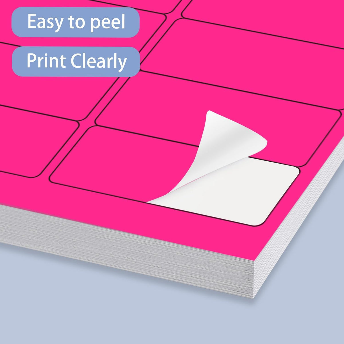 Transparent Stickers Labels - 1" x 2-5/8" Clear Address Labels Mailing Stickers for Laser/Inkjet Printer 8.5"×11"- 20 Sheet/ 600 Label