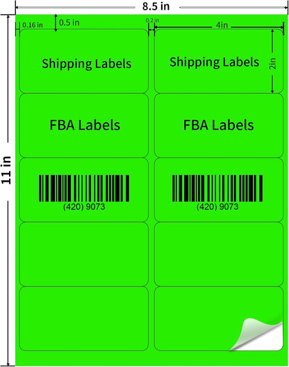 Transparent Stickers Labels - 1" x 2-5/8" Clear Address Labels Mailing Stickers for Laser/Inkjet Printer 8.5"×11"- 20 Sheet/ 600 Label