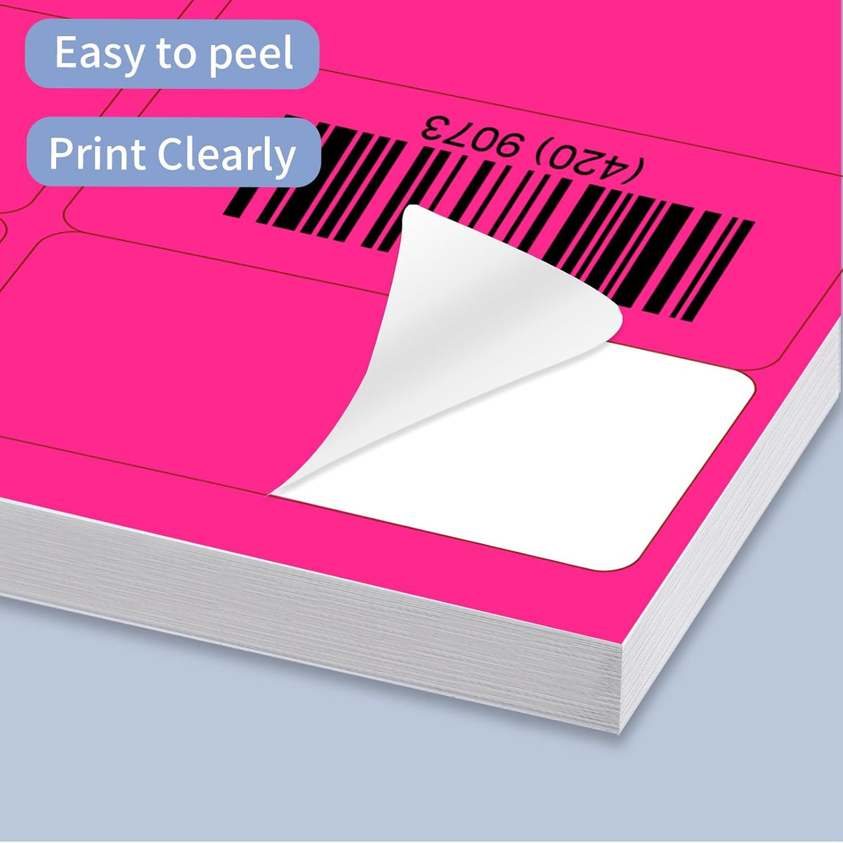 Transparent Stickers Labels - 1" x 2-5/8" Clear Address Labels Mailing Stickers for Laser/Inkjet Printer 8.5"×11"- 20 Sheet/ 600 Label