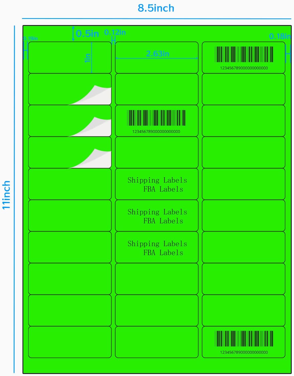 Transparent Stickers Labels - 1" x 2-5/8" Clear Address Labels Mailing Stickers for Laser/Inkjet Printer 8.5"×11"- 20 Sheet/ 600 Label