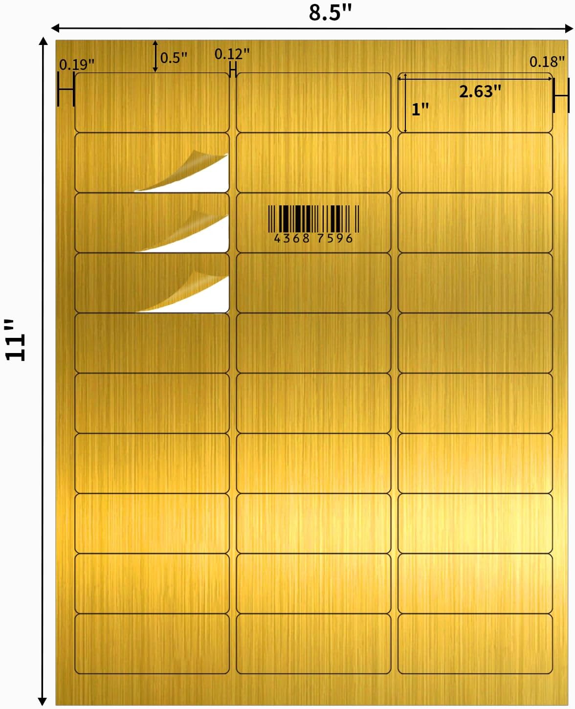 Transparent Stickers Labels - 1" x 2-5/8" Clear Address Labels Mailing Stickers for Laser/Inkjet Printer 8.5"×11"- 20 Sheet/ 600 Label