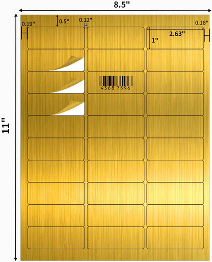 Transparent Stickers Labels - 1" x 2-5/8" Clear Address Labels Mailing Stickers for Laser/Inkjet Printer 8.5"×11"- 20 Sheet/ 600 Label