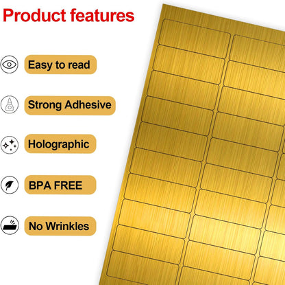 Transparent Stickers Labels - 1" x 2-5/8" Clear Address Labels Mailing Stickers for Laser/Inkjet Printer 8.5"×11"- 20 Sheet/ 600 Label