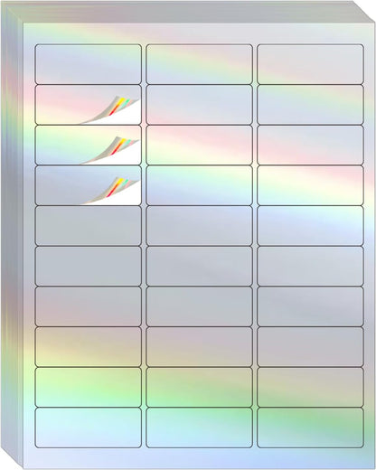 Transparent Stickers Labels - 1" x 2-5/8" Clear Address Labels Mailing Stickers for Laser/Inkjet Printer 8.5"×11"- 20 Sheet/ 600 Label