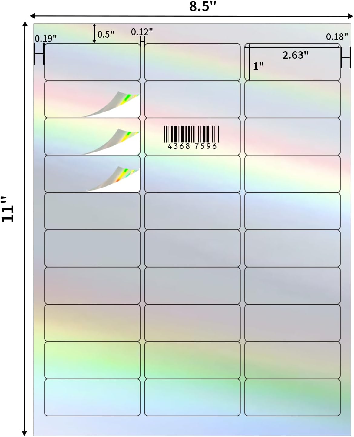Transparent Stickers Labels - 1" x 2-5/8" Clear Address Labels Mailing Stickers for Laser/Inkjet Printer 8.5"×11"- 20 Sheet/ 600 Label