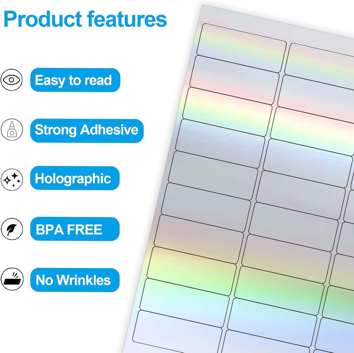 Transparent Stickers Labels - 1" x 2-5/8" Clear Address Labels Mailing Stickers for Laser/Inkjet Printer 8.5"×11"- 20 Sheet/ 600 Label