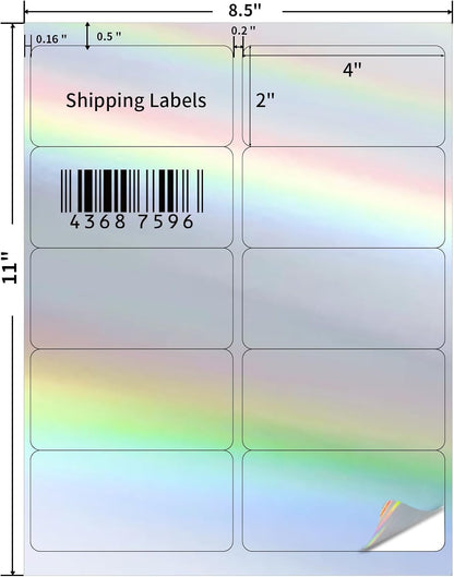 Transparent Stickers Labels - 1" x 2-5/8" Clear Address Labels Mailing Stickers for Laser/Inkjet Printer 8.5"×11"- 20 Sheet/ 600 Label