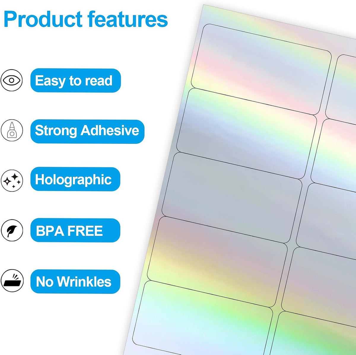 Transparent Stickers Labels - 1" x 2-5/8" Clear Address Labels Mailing Stickers for Laser/Inkjet Printer 8.5"×11"- 20 Sheet/ 600 Label