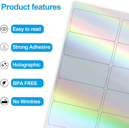 Transparent Stickers Labels - 1" x 2-5/8" Clear Address Labels Mailing Stickers for Laser/Inkjet Printer 8.5"×11"- 20 Sheet/ 600 Label