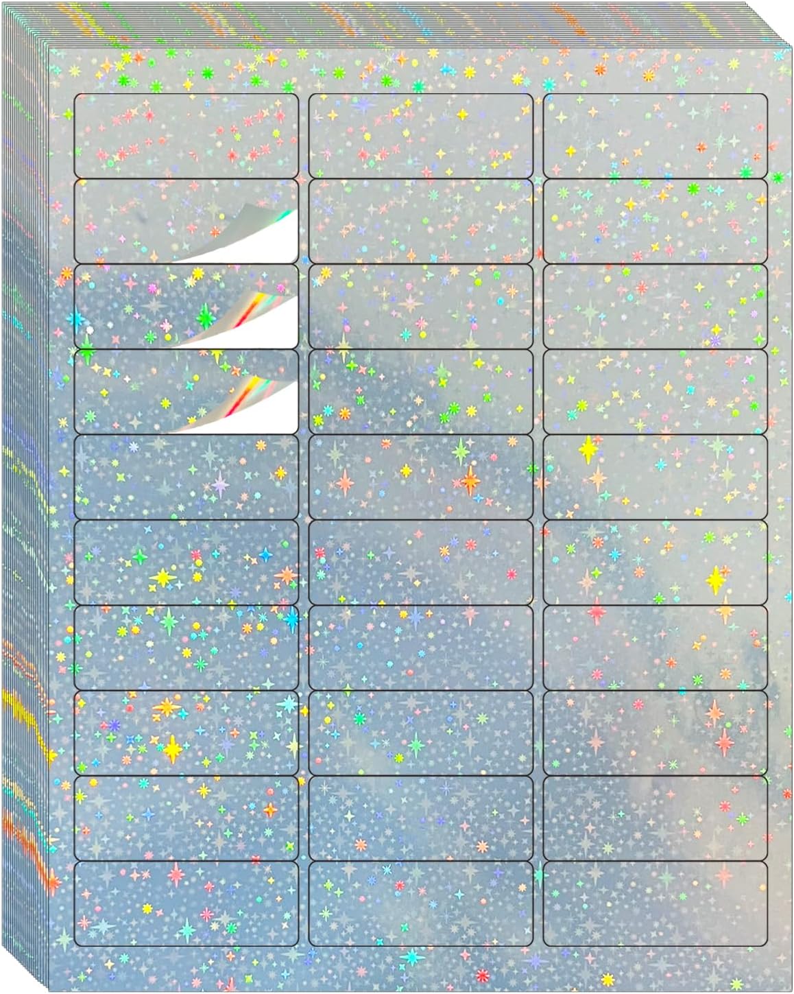 Transparent Stickers Labels - 1" x 2-5/8" Clear Address Labels Mailing Stickers for Laser/Inkjet Printer 8.5"×11"- 20 Sheet/ 600 Label