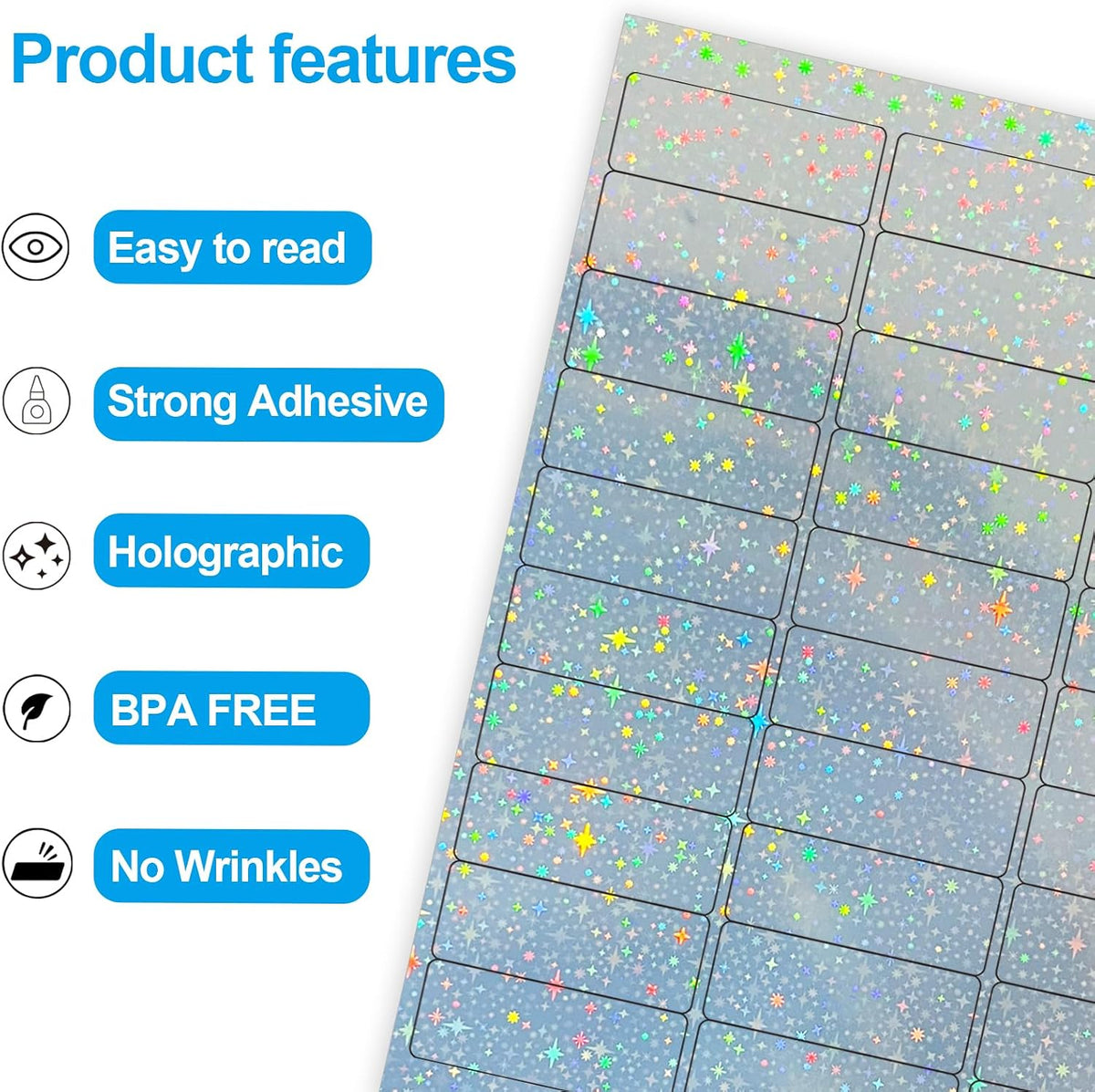 Transparent Stickers Labels - 1" x 2-5/8" Clear Address Labels Mailing Stickers for Laser/Inkjet Printer 8.5"×11"- 20 Sheet/ 600 Label